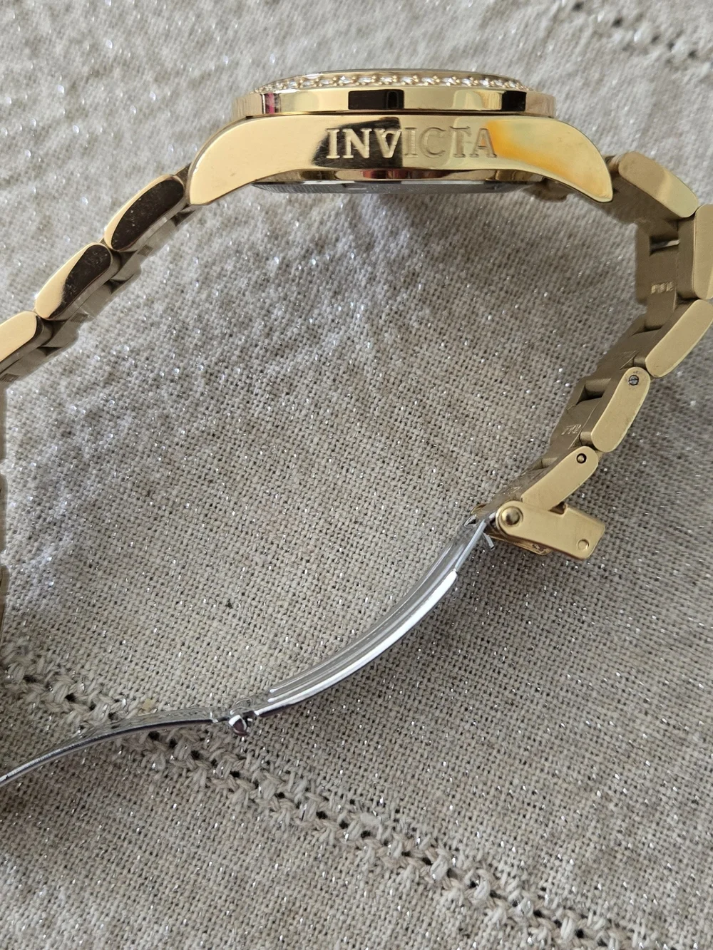 Invicta Women's Gold Crystal Accent Bracelet Watch
